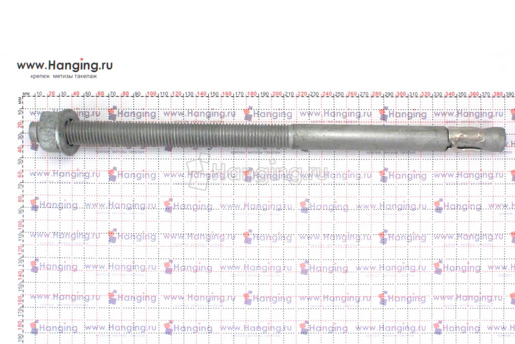 Размеры анкера клинового горячеоцинкованного М20х370