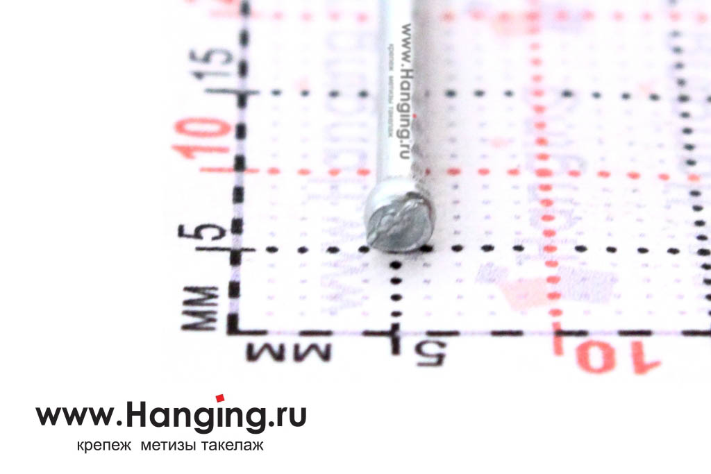 Цилиндрическая головка финишного оцинкованного гвоздя 1,6х20