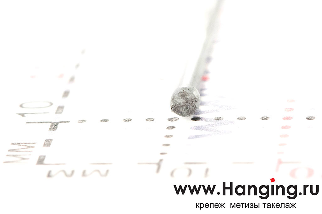 Цилиндрическая головка финишного оцинкованного гвоздя 1,8х50