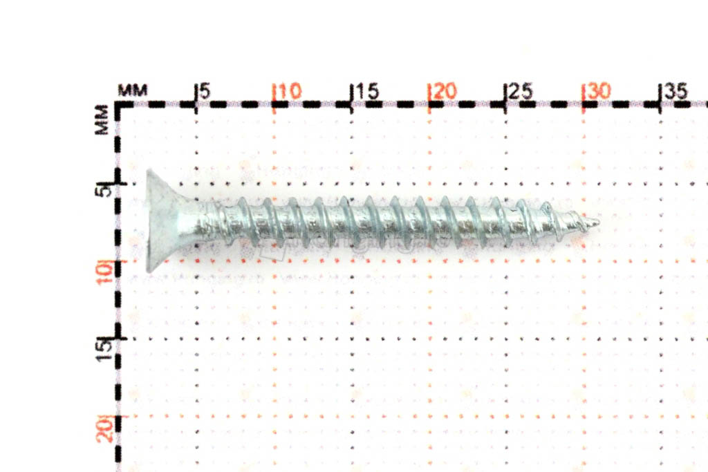 Размеры универсального самореза (шурупа) белый цинк 3,5х30
