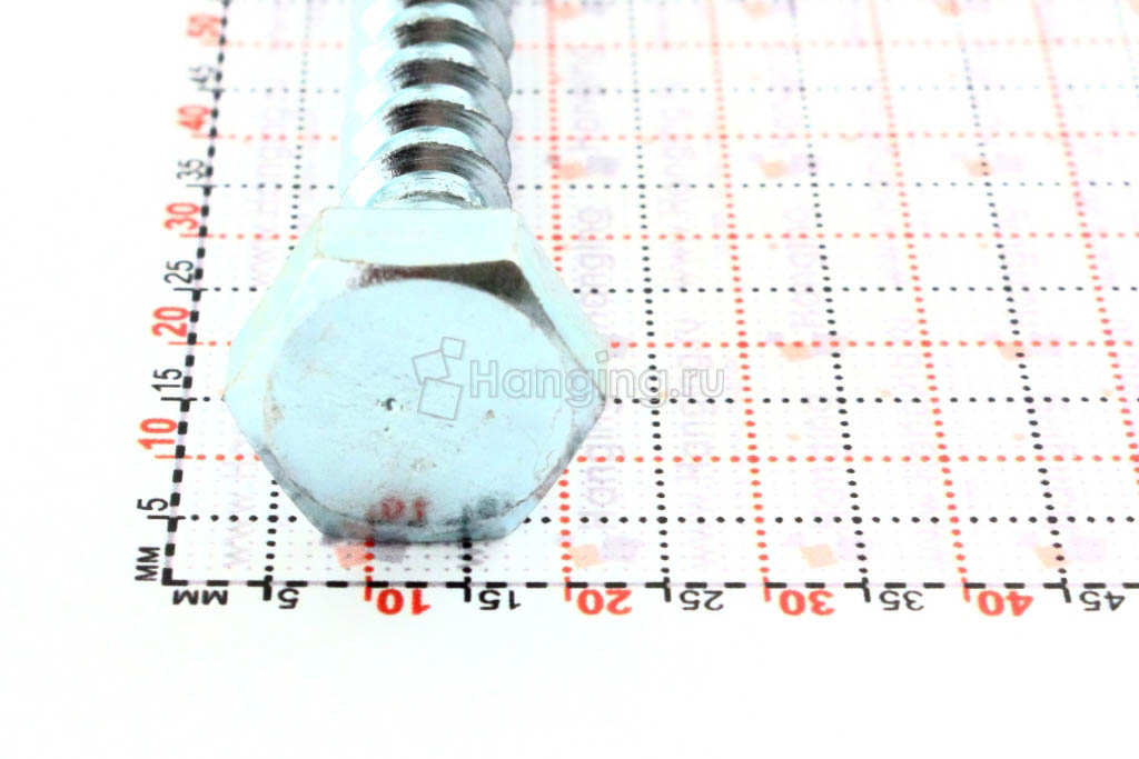 Оцинкованный шуруп DIN 571 с шестигранной головкой DIN 571 10*70, размер головки