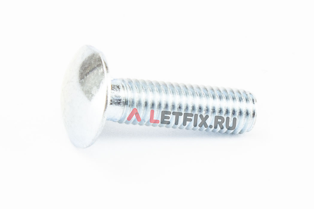 Мебельные болты М8х30 4.6 оцинкованные DIN 603