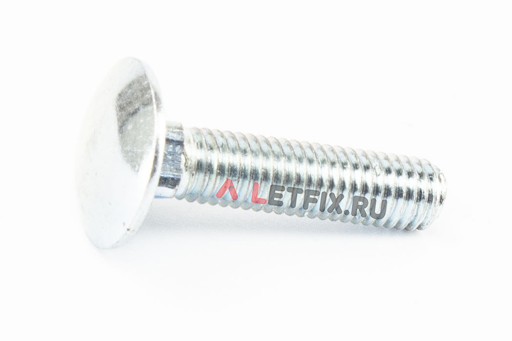 Мебельные болты М8х35 4.6 оцинкованные DIN 603