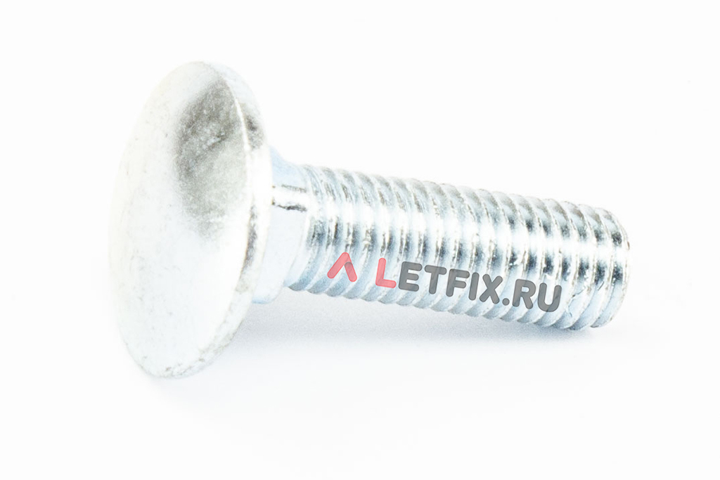 Мебельные болты М10х35 4.6 оцинкованные DIN 603