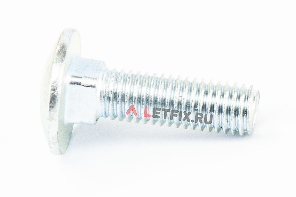 Оцинкованный мебельный болт М10х35 DIN 603 4.6 оцинкованный (аналог М10*35 ГОСТ 7802-81)