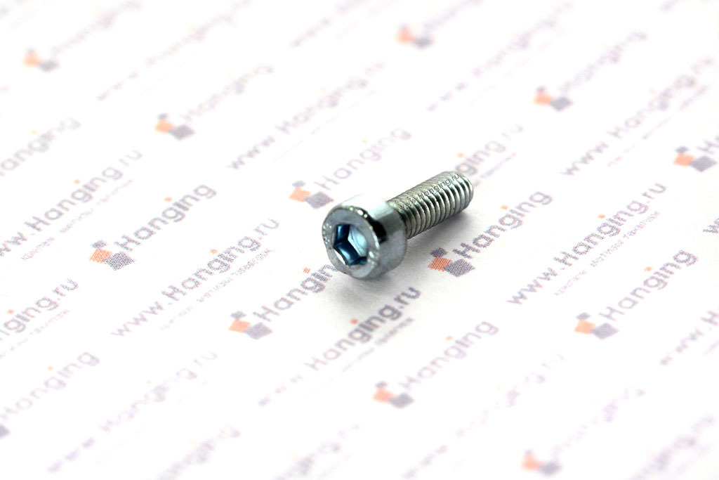 Оцинкованный болт (винт) DIN 912 M3x8 8.8 zn с цилиндрической головкой с внутренним шестигранником с полной резьбой