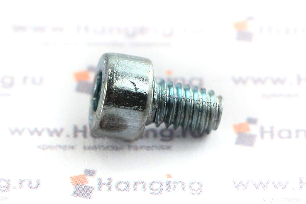 Болт (винт) DIN 912 M4x6 8.8 zn оцинкованный с полной резьбой. Винт М4х6 8.8 ГОСТ 11738-84 цинк (ГОСТ Р ИСО 4762-2012).