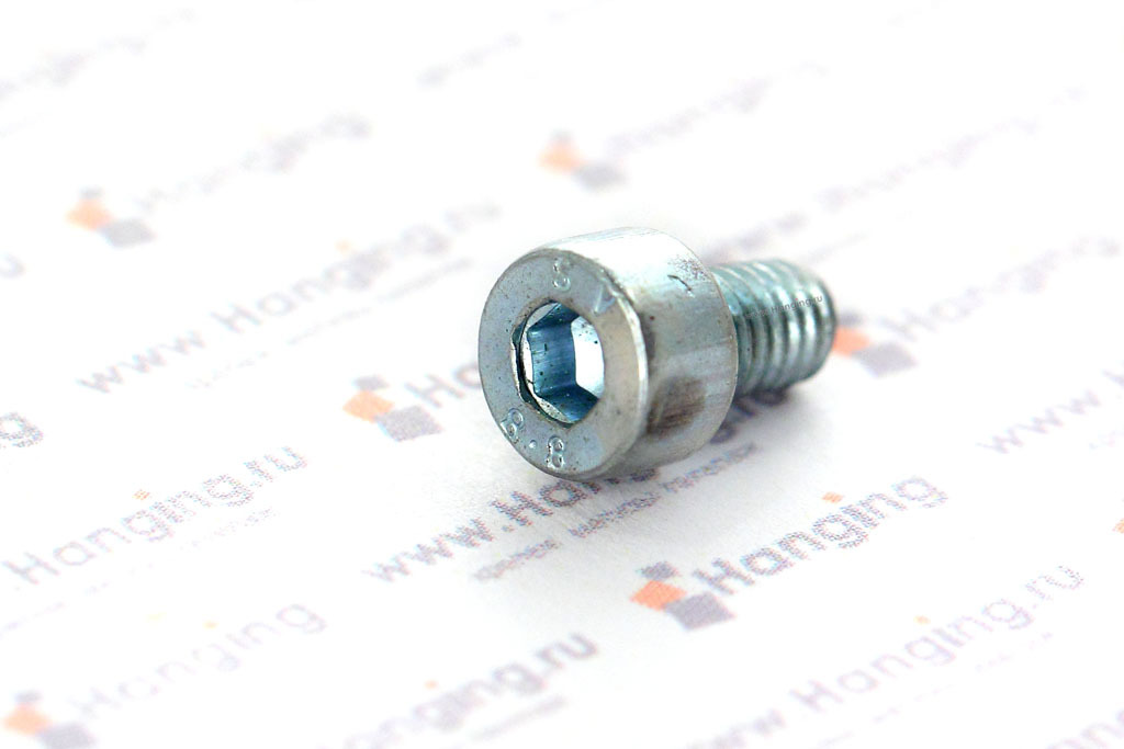 Оцинкованный болт (винт) DIN 912 M4x6 8.8 zn с цилиндрической головкой с внутренним шестигранником с полной резьбой