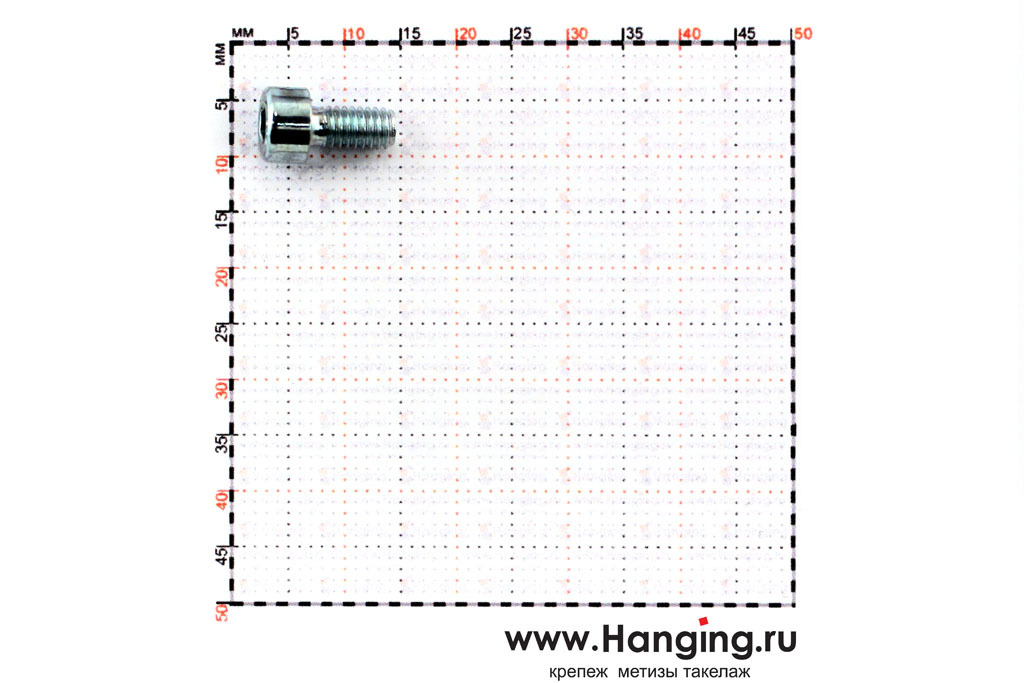 Размеры винта М4х8 с внутренним шестигранником без покрытия кл. пр. 12.9 DIN 912 (M4x8 12.9 ISO 4762)