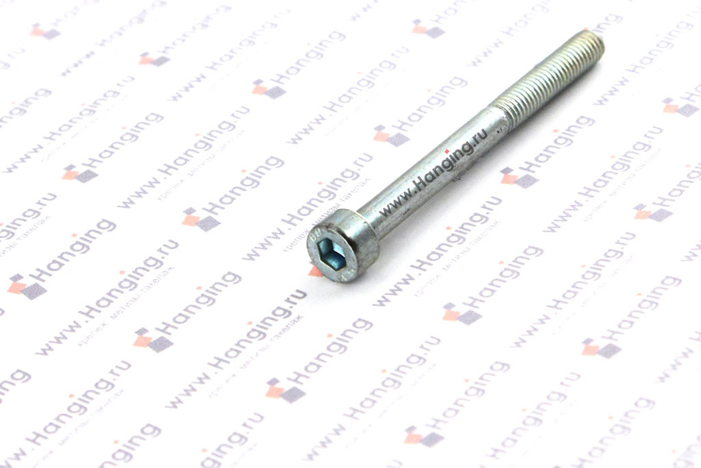 Оцинкованные винты М5х55 DIN 912 класса прочности 8.8 с неполной резьбой с внутренним шестигранником — аналог на оцинкованные винты М5х55 8.8 ГОСТ 11738-84 и М5х55 8.8 ГОСТ Р ИСО 4762-2012 (ISO 4762)