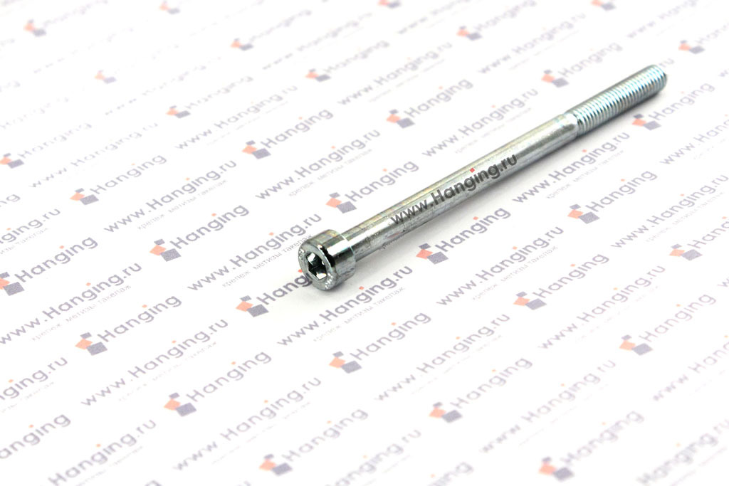 Оцинкованные винты М5х75 DIN 912 класса прочности 8.8 с неполной резьбой с внутренним шестигранником — аналог на оцинкованные винты М5х75 8.8 ГОСТ 11738-84 и М5х75 8.8 ГОСТ Р ИСО 4762-2012 (ISO 4762)