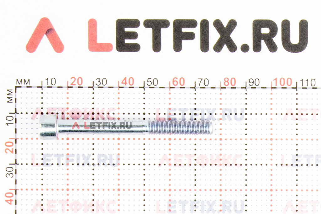 Размеры оцинкованного винта М6х60 DIN 912 8.8 с цилиндрической головкой с внутренним шестигранником кл. пр. 8.8 (M6x60 8.8 ISO 4762)