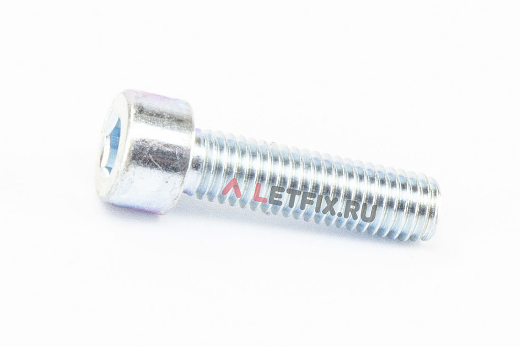 Оцинкованный болт (винт) DIN 912 M8x30 8.8 zn с цилиндрической головкой с внутренним шестигранником с полной резьбой