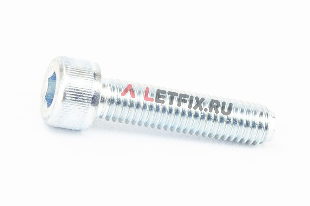 Оцинкованный болт (винт) DIN 912 M8x35 8.8 zn с цилиндрической головкой с внутренним шестигранником с полной резьбой