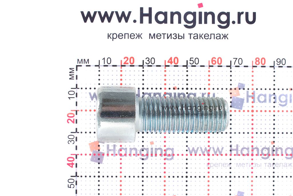 Размеры винта М16х40 с внутренним шестигранником без покрытия кл. пр. 12.9 DIN 912 (M16x40 12.9 ISO 4762)