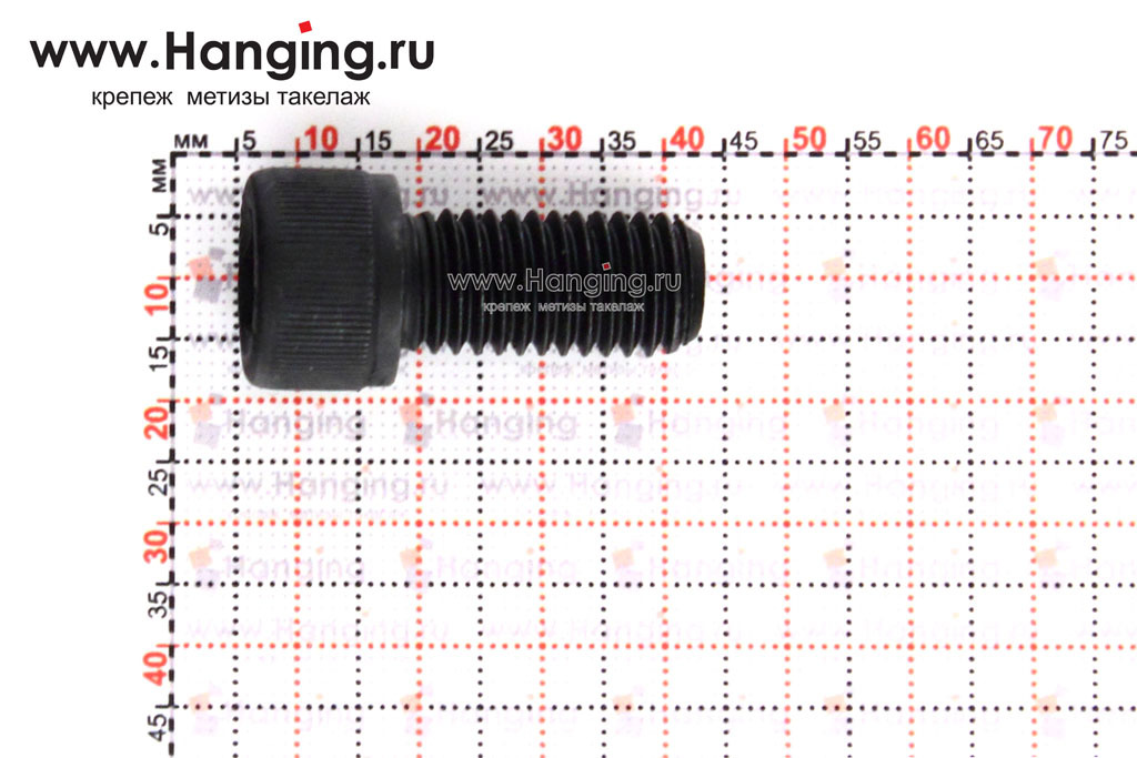 Размеры на винты с полной резьбой DIN 912 10.9 M12x25 (М12x25 10.9 ISO 4762 и М12*25 ГОСТ 11738 84 10.9 с полной резьбой)