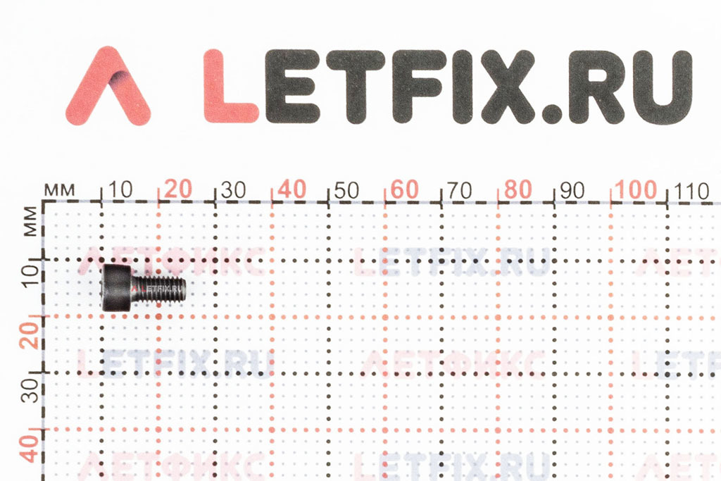Размеры винта М5х10 с внутренним шестигранником без покрытия кл. пр. 12.9 DIN 912 (M5x10 12.9 ISO 4762)