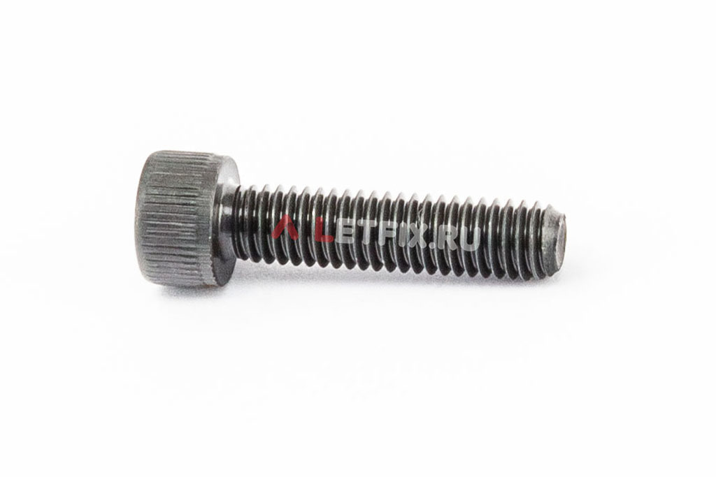 Полнорезьбовой винт DIN 912 М6х25 с цилиндрической головкой с внутренним шестигранником без покрытия класса прочности 12.9