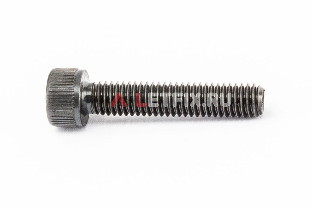 Полнорезьбовой винт DIN 912 М6х30 с цилиндрической головкой с внутренним шестигранником без покрытия класса прочности 12.9