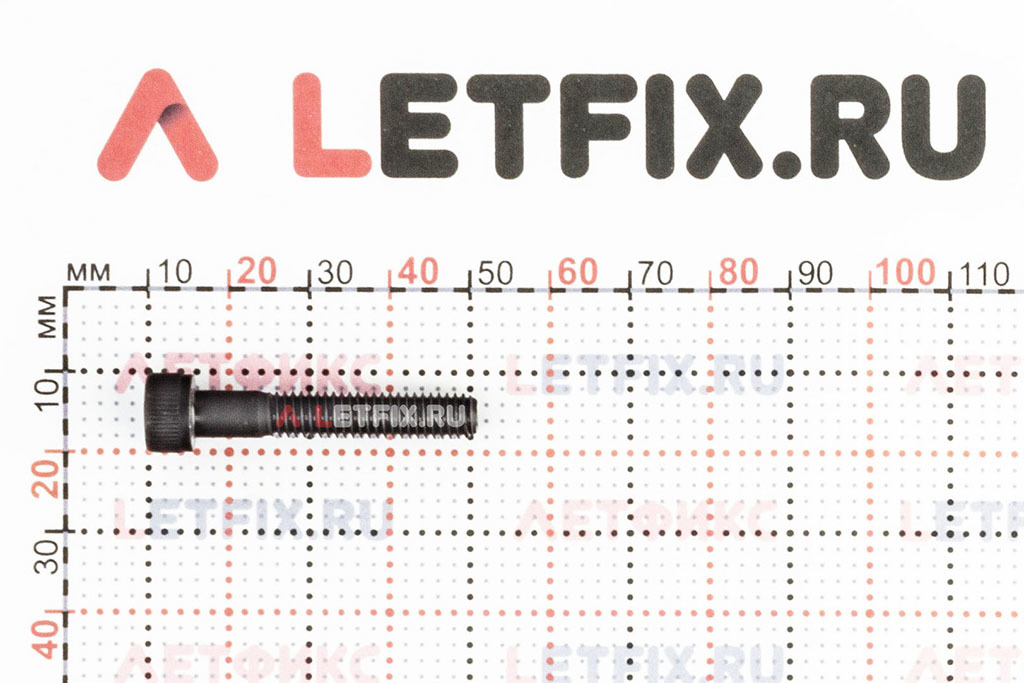 Размеры винта М6х35 DIN 912 с цилиндрической головкой с внутренним шестигранником без покрытия кл. пр. 12.9 (M6x35 12.9 ISO 4762)