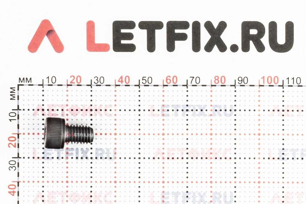 Размеры винта М8х12 с внутренним шестигранником без покрытия кл. пр. 12.9 DIN 912 (M8x12 12.9 ISO 4762)
