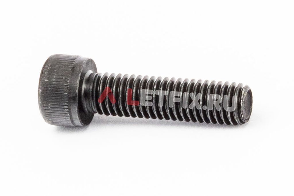 Полнорезьбовой винт DIN 912 М8х30 с цилиндрической головкой с внутренним шестигранником без покрытия класса прочности 12.9