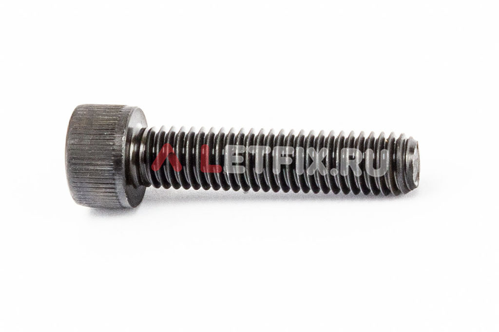 Полнорезьбовой винт DIN 912 М8х35 с цилиндрической головкой с внутренним шестигранником без покрытия класса прочности 12.9