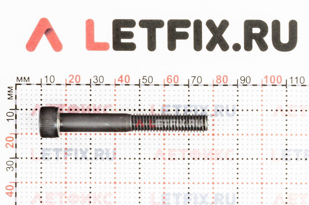 Размеры винта М8х60 DIN 912 с цилиндрической головкой с внутренним шестигранником без покрытия кл. пр. 12.9 (M8x60 12.9 ISO 4762)