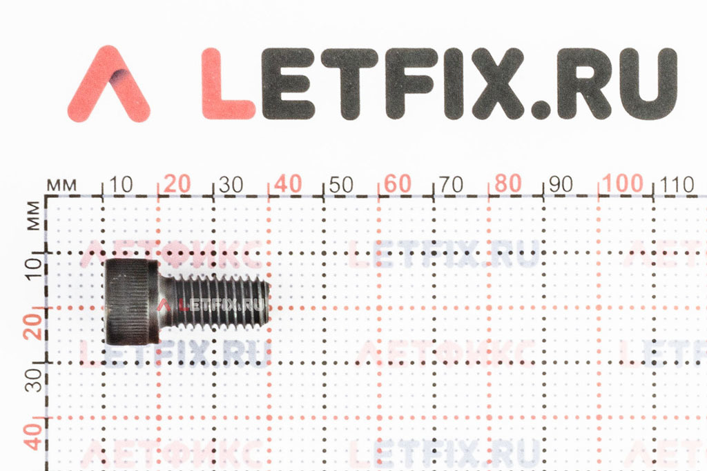 Размеры винта М10х20 с внутренним шестигранником без покрытия кл. пр. 12.9 DIN 912 (M10x20 12.9 ISO 4762)