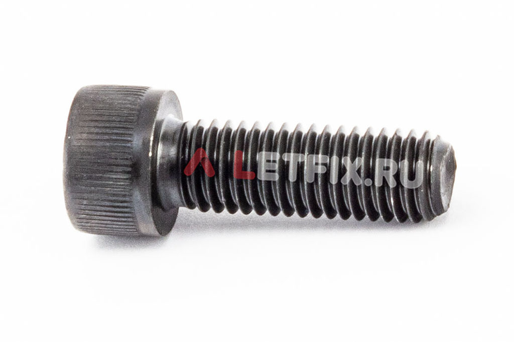 Полнорезьбовой винт DIN 912 М10х30 с цилиндрической головкой с внутренним шестигранником без покрытия класса прочности 12.9