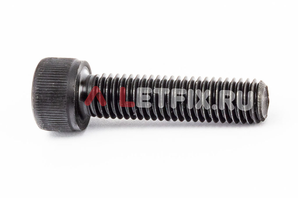 Полнорезьбовой винт DIN 912 М10х40 с цилиндрической головкой с внутренним шестигранником без покрытия класса прочности 12.9