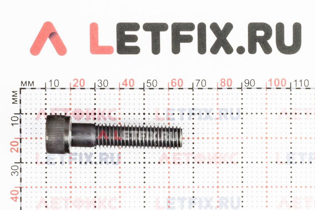Размеры винта М10х45 DIN 912 с цилиндрической головкой с внутренним шестигранником без покрытия кл. пр. 12.9 (M10x45 12.9 ISO 4762)