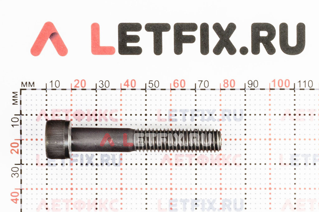 Размеры винта М10х60 DIN 912 с цилиндрической головкой с внутренним шестигранником без покрытия кл. пр. 12.9 (M10x60 12.9 ISO 4762)