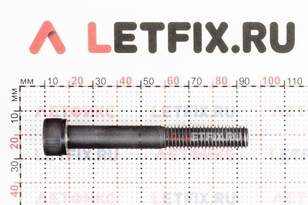 Размеры винта М10х75 DIN 912 с цилиндрической головкой с внутренним шестигранником без покрытия кл. пр. 12.9 (M10x75 12.9 ISO 4762)