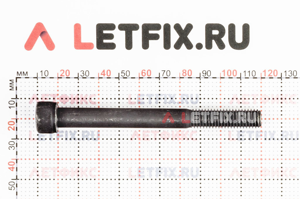 Размеры винта М10х100 DIN 912 с цилиндрической головкой с внутренним шестигранником без покрытия кл. пр. 12.9 (M10x100 12.9 ISO 4762)