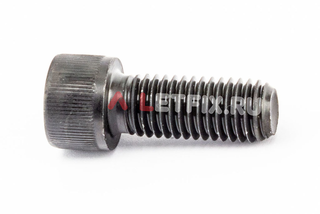 Полнорезьбовой винт DIN 912 М12х30 с цилиндрической головкой с внутренним шестигранником без покрытия класса прочности 12.9