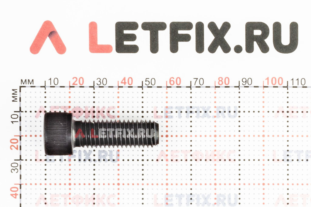 Размеры винта М12х35 с внутренним шестигранником без покрытия кл. пр. 12.9 DIN 912 (M12x35 12.9 ISO 4762)