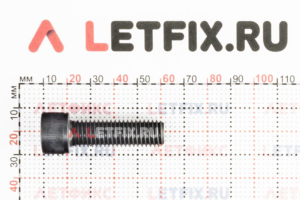 Размеры винта М12х40 с внутренним шестигранником без покрытия кл. пр. 12.9 DIN 912 (M12x40 12.9 ISO 4762)