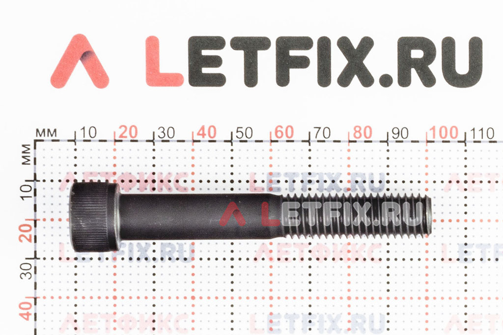 Размеры винта М12х80 DIN 912 с цилиндрической головкой с внутренним шестигранником без покрытия кл. пр. 12.9 (M12x80 12.9 ISO 4762)