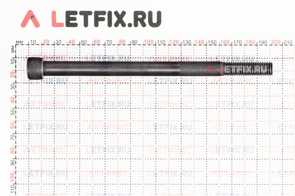 Размеры винта М12х180 DIN 912 с цилиндрической головкой с внутренним шестигранником без покрытия кл. пр. 12.9 (M12x180 12.9 ISO 4762)