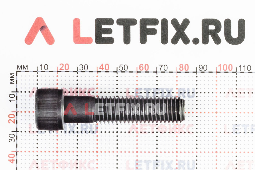 Размеры винта М14х60 DIN 912 с цилиндрической головкой с внутренним шестигранником без покрытия кл. пр. 12.9 (M14x60 12.9 ISO 4762)