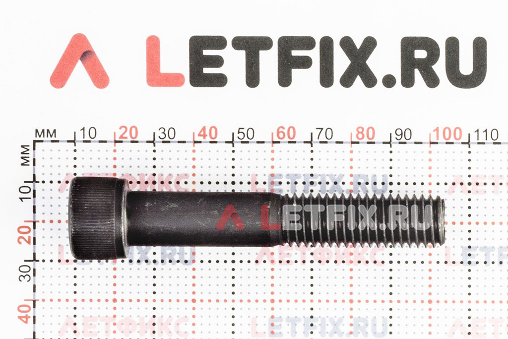 Размеры винта М14х80 DIN 912 с цилиндрической головкой с внутренним шестигранником без покрытия кл. пр. 12.9 (M14x80 12.9 ISO 4762)