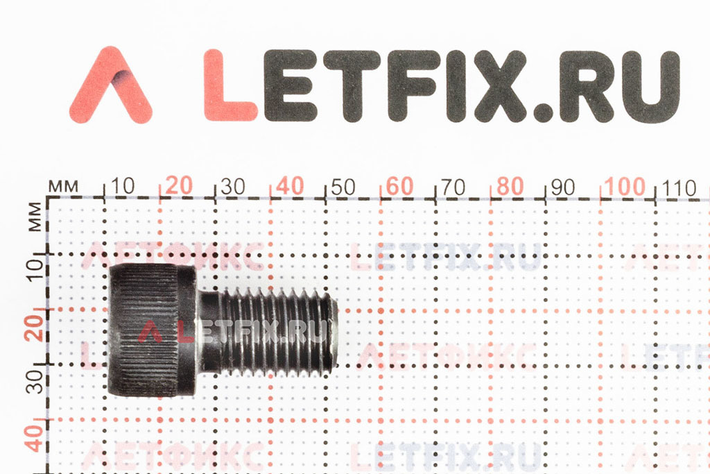 Размеры винта М16х25 с внутренним шестигранником без покрытия кл. пр. 12.9 DIN 912 (M16x25 12.9 ISO 4762)
