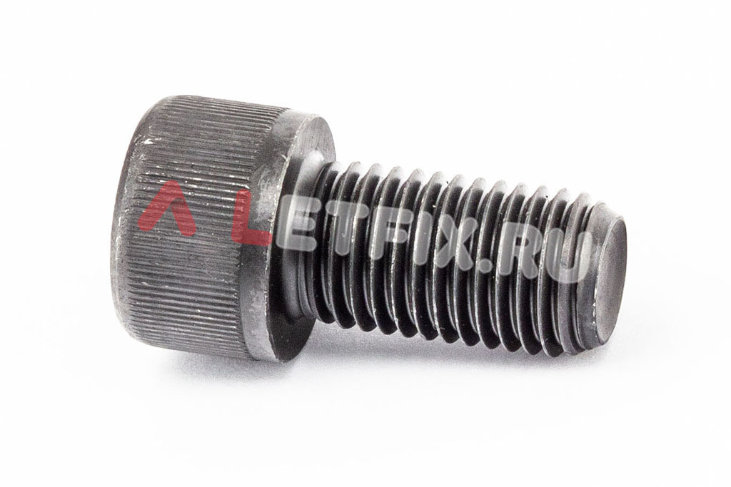 Полнорезьбовой винт DIN 912 М16х30 с цилиндрической головкой с внутренним шестигранником без покрытия класса прочности 12.9