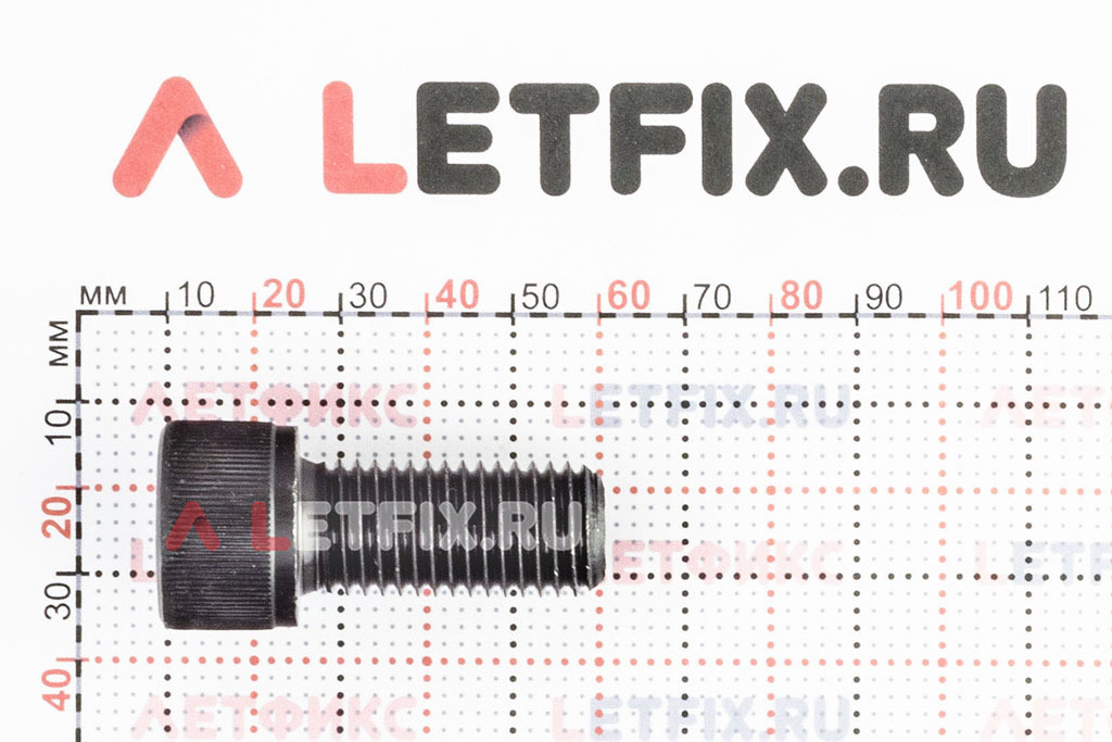 Размеры винта М16х35 с внутренним шестигранником без покрытия кл. пр. 12.9 DIN 912 (M16x35 12.9 ISO 4762)