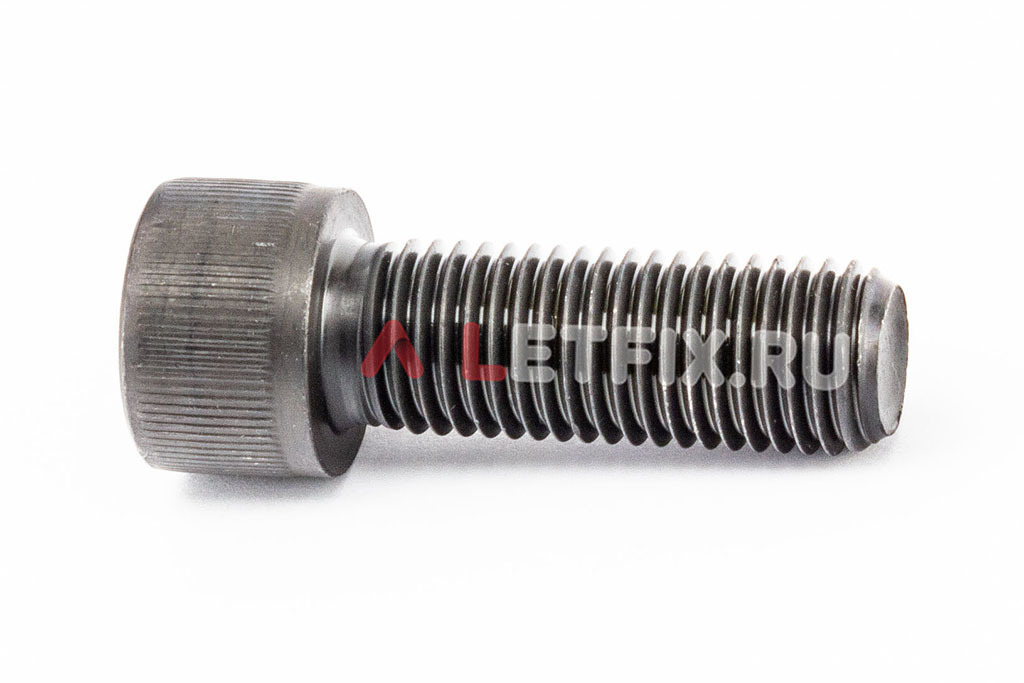 Полнорезьбовой винт DIN 912 М16х45 с цилиндрической головкой с внутренним шестигранником без покрытия класса прочности 12.9