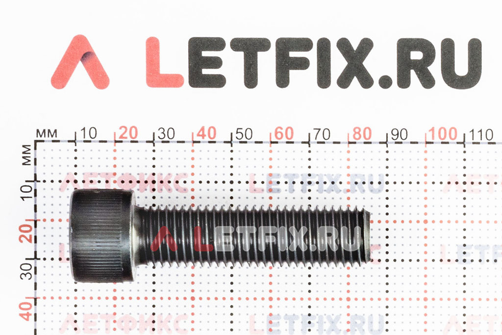 Размеры винта М16х60 с внутренним шестигранником без покрытия кл. пр. 12.9 DIN 912 (M16x60 12.9 ISO 4762)