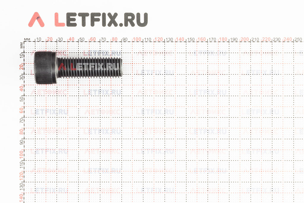 Размеры винта М20х60 с внутренним шестигранником без покрытия кл. пр. 12.9 DIN 912 (M20x60 12.9 ISO 4762)
