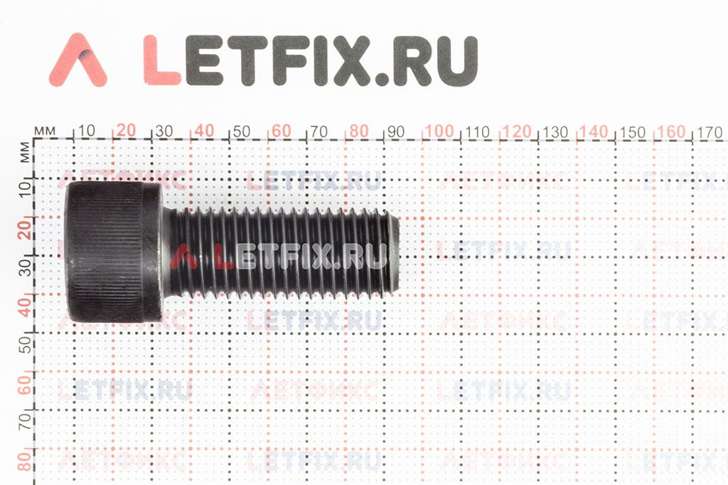 Размеры винта М24х60 с внутренним шестигранником без покрытия кл. пр. 12.9 DIN 912 (M24x60 12.9 ISO 4762)