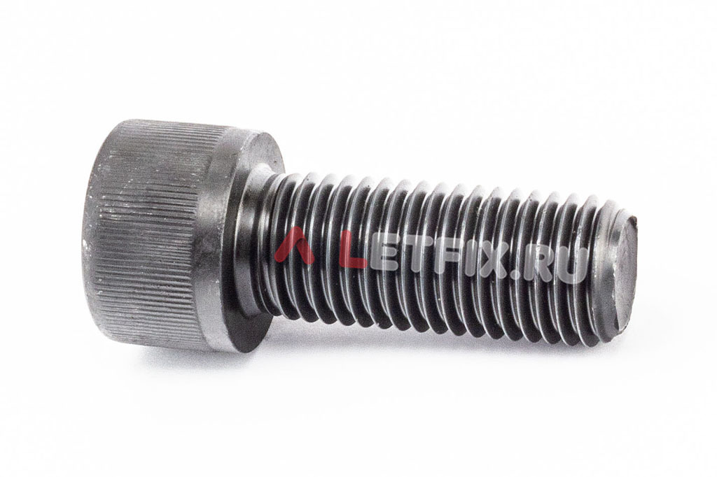 Полнорезьбовой винт DIN 912 М24х60 с цилиндрической головкой с внутренним шестигранником без покрытия класса прочности 12.9